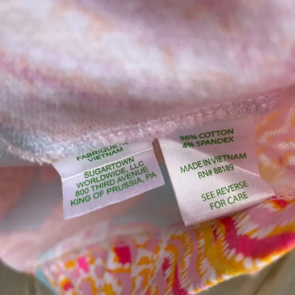 Lilly Pulitzer Popover‎ Top Pullover Tini Bikini 1/2 Zip Skipper Small Beach